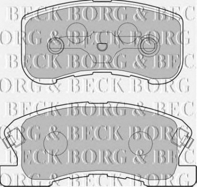 BORG & BECK bbp1434 -  Комплект тормозных колодок, дисковый тормоз